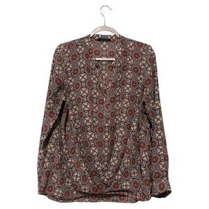 Elegant Floral Print Blouse